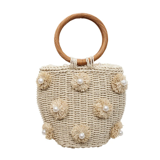 The Anna Drawstring Woven Bag