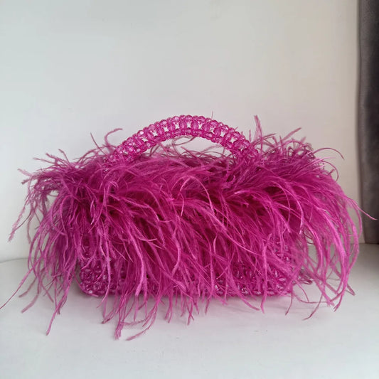 The Amara Pearl Fur Bag