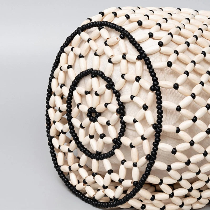 The Resa Bamboo Handle Hollow Bucket Bag
